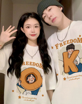 Different 2023 new trend couples dress summer T - shirt network red senior short sleeves early spring clothes