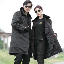 Large size military cotton coat men thick long model northeast security winter women labor insurance black heavy winter clothing