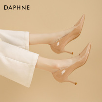 Daphne High heels Shoes Woman Summer Naked Color Pointed 2022 New Womens Shoes White Spring Autumn Fasting Single Shoes Woman