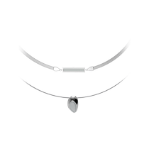 juunngle Chau Valley S925 pure silver necklace female male light extravagant and senior design lock bones chain lovers item ring