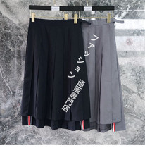 Fashion day purchase Thom Browne classic tb pleated skirt mid-length skirt high-waisted skirt female models