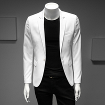 Rich bird men's casual white suit slim coat Korean version of spring and autumn thin youth business single small suit