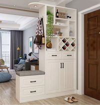 Entrance cabinet Shoe cabinet one-piece wall entry door living room partition cabinet wine cabinet modern simple screen room hall cabinet double-sided cabinet