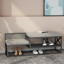 Nordic light luxury entrance door soft bag shoe changing stool shoe stool shoe cabinet integrated home door entrance entrance shoe stool can sit child stool