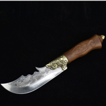 Dragon Springs Pure hand forged and made with small kitchen knife Home Sliced Chopped cheesechefs Special sharp abrasion-resistant Little Kuan Kung knife