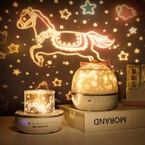 Projection Music Box Music Box girls Net Red childrens carousel birthday gift to send girls Tanabata Valentines Day