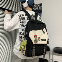 School bag female college students tide brand high school campus mens backpack 2021 new fashion backpack female computer bag