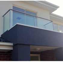 Stair glass handrail Stair column Titanium balcony railing guardrail Stainless steel stair handrail