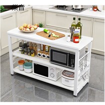 Kitchen table household vegetable cutting table console multifunctional shelf floor multi-layer small long table cooking table customized