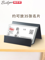 Desktop business card box business card holder desktop metal personality business card holder creative exhibition card holder printing customization