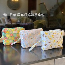 Export day single baby diaper bag hand-carried cart diaper diaper cart storage bottle hanging bag