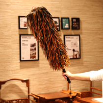 Handmade real feather duster old-fashioned household dust removal zen retractable car cleaning dust blanket high-end