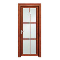 Simple toilet door double layer tempered glass alloy toilet door bathroom door door open door kitchen