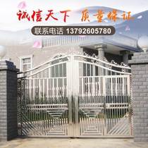 304 Stainless steel door double courtyard door door door to open door to rural yard door wall anti - theft door