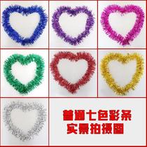 40 wedding supplies Color strip wool strip pull flower color belt June 1 holiday Christmas Birthday decoration Wedding room decoration