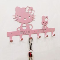 Hook Bedroom Wall Girl KT Cat Key Containing Cartoon Hook Creative Decoration Iron Art Wall-mounted Wall Stick