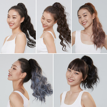 LUCY LEE Egg Roll Horsetail Wig Woman Long Curly Hair Grip Clip Wave Realistically Medium Long Fluffy Wig Braid