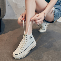 Mary Danny heavy new push ~ fashion versatile thick-bottom high canvas shoes womens breathable casual air cushion shoes