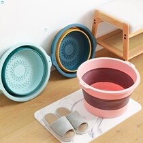 Foldable foot bucket home dormitory massage foot basin to save space plastic over the calf over the knee