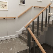 Solid wood against the wall handrail stair column railing simple fence home guardrail Villa attic balcony Indoor