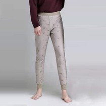 Down leggings men wear warm pants white duck down cotton pants slim stretch small feet Middle Green old age thickening