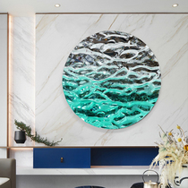Model room beauty salon abstract hanging painting light luxury wall decoration painting corridor porch circular hanging painting