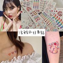 ins Yafeng girl heart Korean tattoo stickers waterproof lasting lifelike summer hipster student stickers paper Net Red