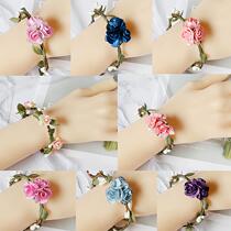 Hot sale Sen series wrist flowers Small fresh flowers Bridesmaid sisters hand flowers Children dance to show the beauty of the wedding
