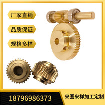 Turbine worm spot 45 steel Brass Aluminum bronze Tin Bronze material threaded gear multi-head model can be customized