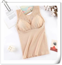 Seconds Kill Autumn Winter Warm Vests Womens Body Lace V Collar Hair Loops Womens Underwear Is Free From Wearing Bra Undershirt Underwear