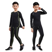 Child Tight Clothes Training Uniform Speed Jersey Boy Autumn Winter Basketball Football Play Bottom Sports Fitness Suit Boy