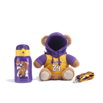 HOTPLUS Hapin Childrens thermos cup with straw female cute kettle Male primary school student couple water cup customization