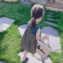 2021 summer girls dress girl dress baby flower fake 2 dress baby sleeveless dress 1-3-6 years old