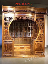 Quality Xianyou Sichuan golden nanmu frame bed antique solid wood double bed lobule zhennan wood