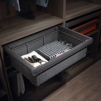 McKellon wardrobe basket cloakroom telescopic trouser legs storage basket trouser rack wardrobe hardware multifunctional push-pull pants