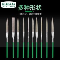 Old a steel stone file Diamond file flat file 3 4 5mm file set 120 mesh