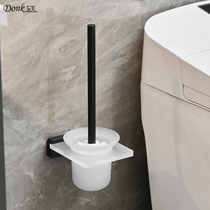 Toilet Space Aluminum Toilet Brush Holder With Base Bathroom Free Punch Home No Dead Angle Wall-mounted Toilet Shelf