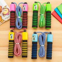 Skipping rope fitness high school entrance examination childrens tricks jumping rope pupils sponge counting electronic hemp rope with rubber band