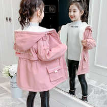 Girls coat autumn and winter 2021 new foreign style childrens winter clothing cotton-padded velvet padded fashionable Parker