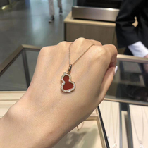 Kirika gourd necklace female red chalcedony green jade diamond pendant ladies clavicle chain valentine's day gift tide