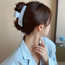 Jelly acetic acid grab female pink hair clip behind the head high - sense elegant shark clip 2023 new high end