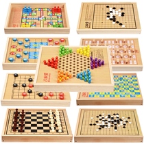 Checkers flying chess backgammon multipurpose game board elephant children chess educational toys
