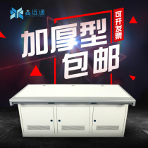 Triple quadriple monitoring center console table video surveillance room bench console cabinet center control room command center single link platform monitor desk monitoring console duplex