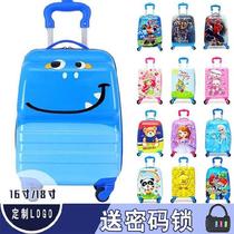 Childrens luggage with zipper women pink training institutions cute 18 inch boys boys kindergarten children