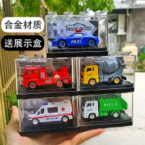 Alloy Small Car Model Children Emulation Toy Collection Sports Car Fire Ambulance Ambulance 120 Engineering 110 Suit