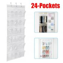 Newest Useful 24 Pockets Over The Door Behind Shoe Organizer