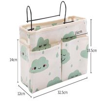 Crib storage hanging basket bedside hanging bag childrens bedside packing bag storage box