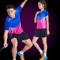 Jordan Ramos badminton suit men's and women's summer short sleeve volleyball competition sports group custom quick drying