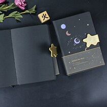 Black paper black paper magnetic buckle inside page creative blank black card diary notebook DIY hand-painted hand account book