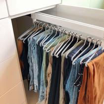 Pants rack telescopic wardrobe storage pants hanging pumping artifact household pull-up livable interior top-mounted push-pull cloakroom multi-Rod